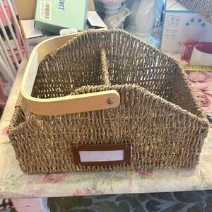 New StorageWorks Wicker Diaper Caddy Organizer, Baby Diaper Caddy Basket